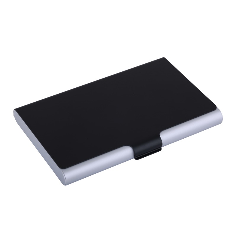 Color Lid business card holder, black/silver photo
