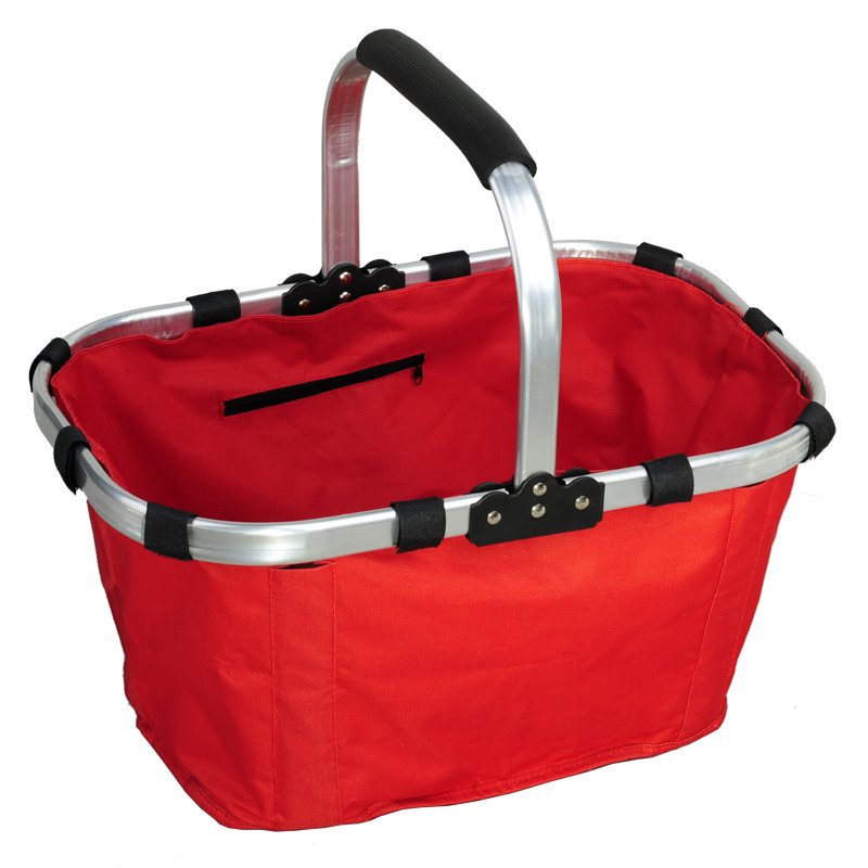 Salem foldable shopping basket, red photo