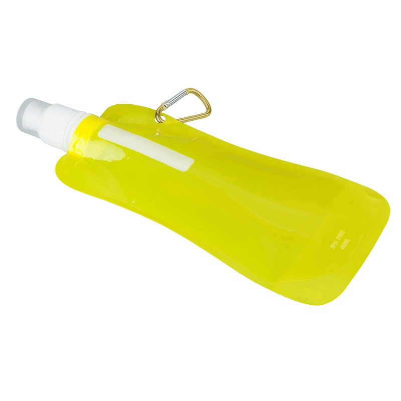 480 ml Extra Flat foldable water bottle, yellow photo