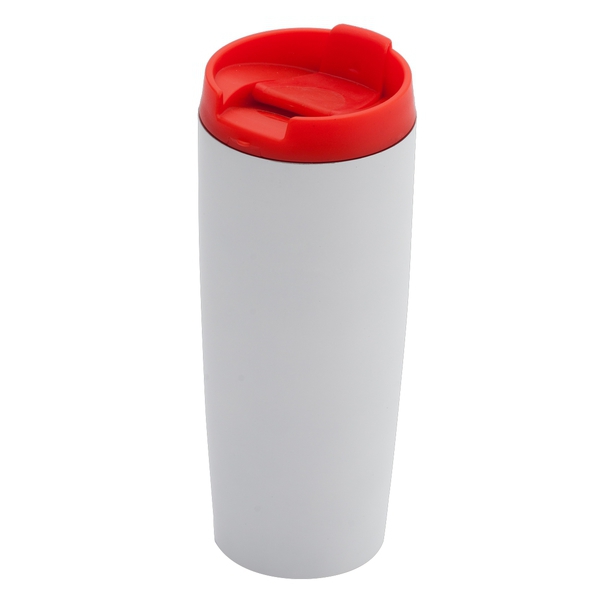 390 ml Fresvik insulated mug, red/white photo