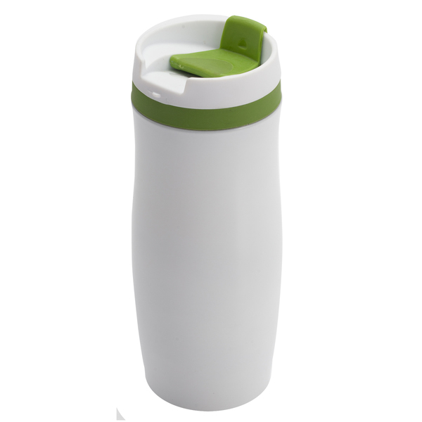 390 ml Viki insulated mug, green/white photo