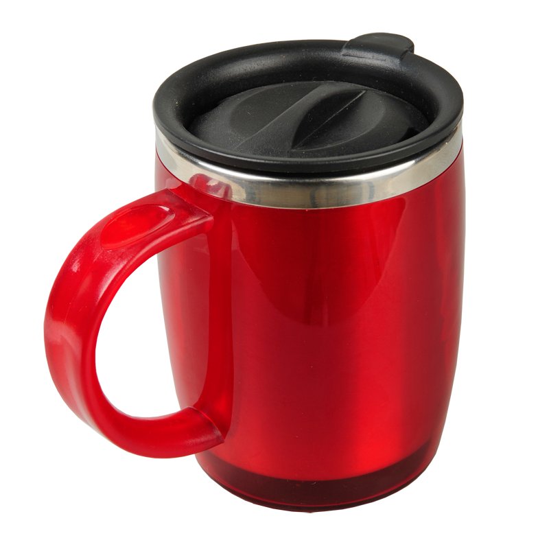 400ml Barrel insulated mug, red photo