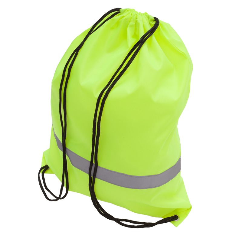 Promo backpack with reflective tape, yellow photo