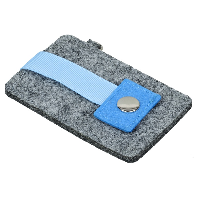 Eco-Sense felt key holder, blue/grey photo