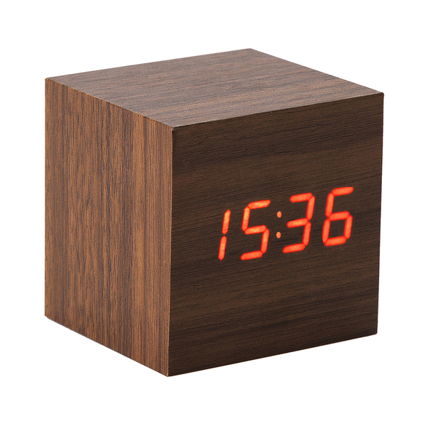On time desk clock, brown photo
