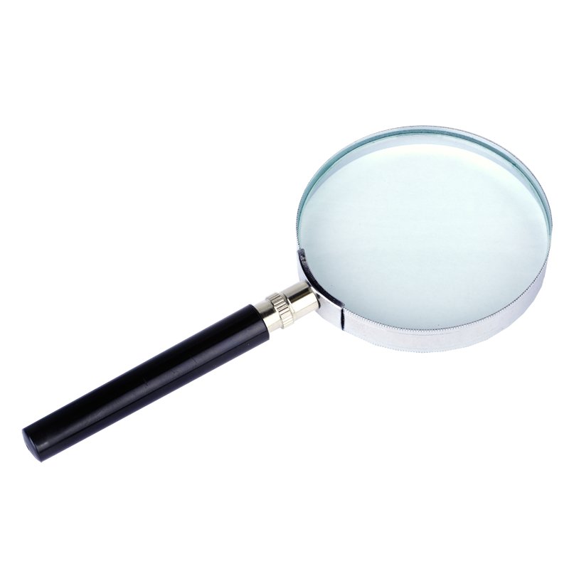 Magnifying glass, black photo